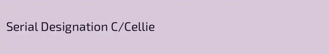Serial Designation C/Cellie